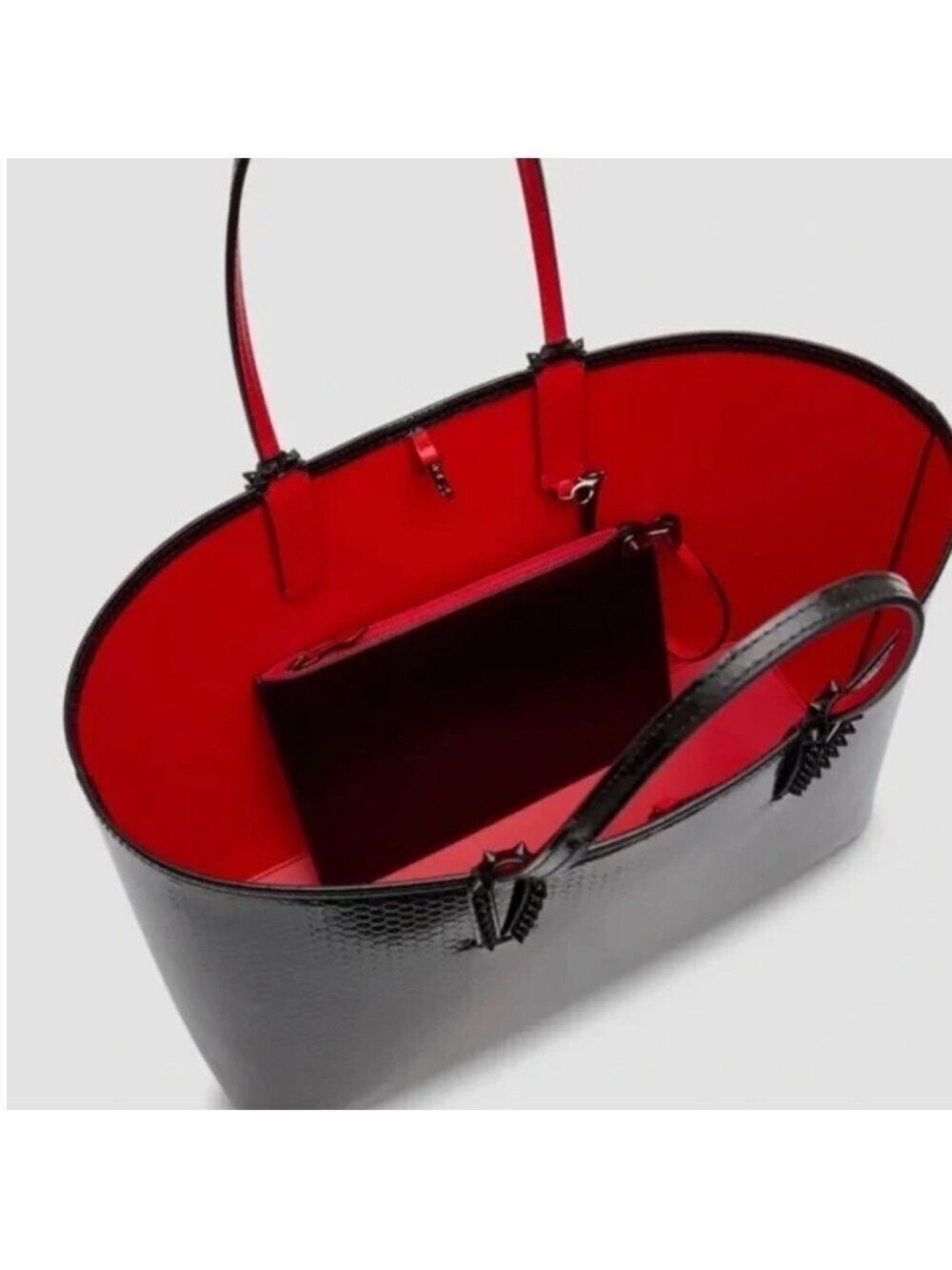 Christian Louboutin Large Cabata Birdy Tote – Black Patent - Picture 6 of 16